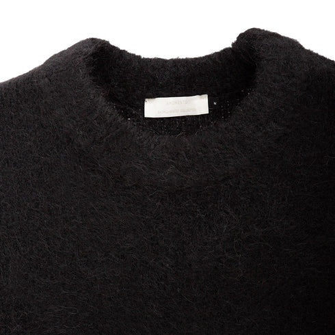 Amomento Alpaca Round Neck Pullover Black AM24FW02CD Degli Uberti